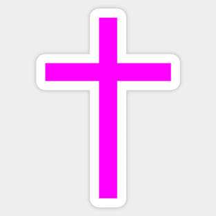 Latin cross (pink) Sticker